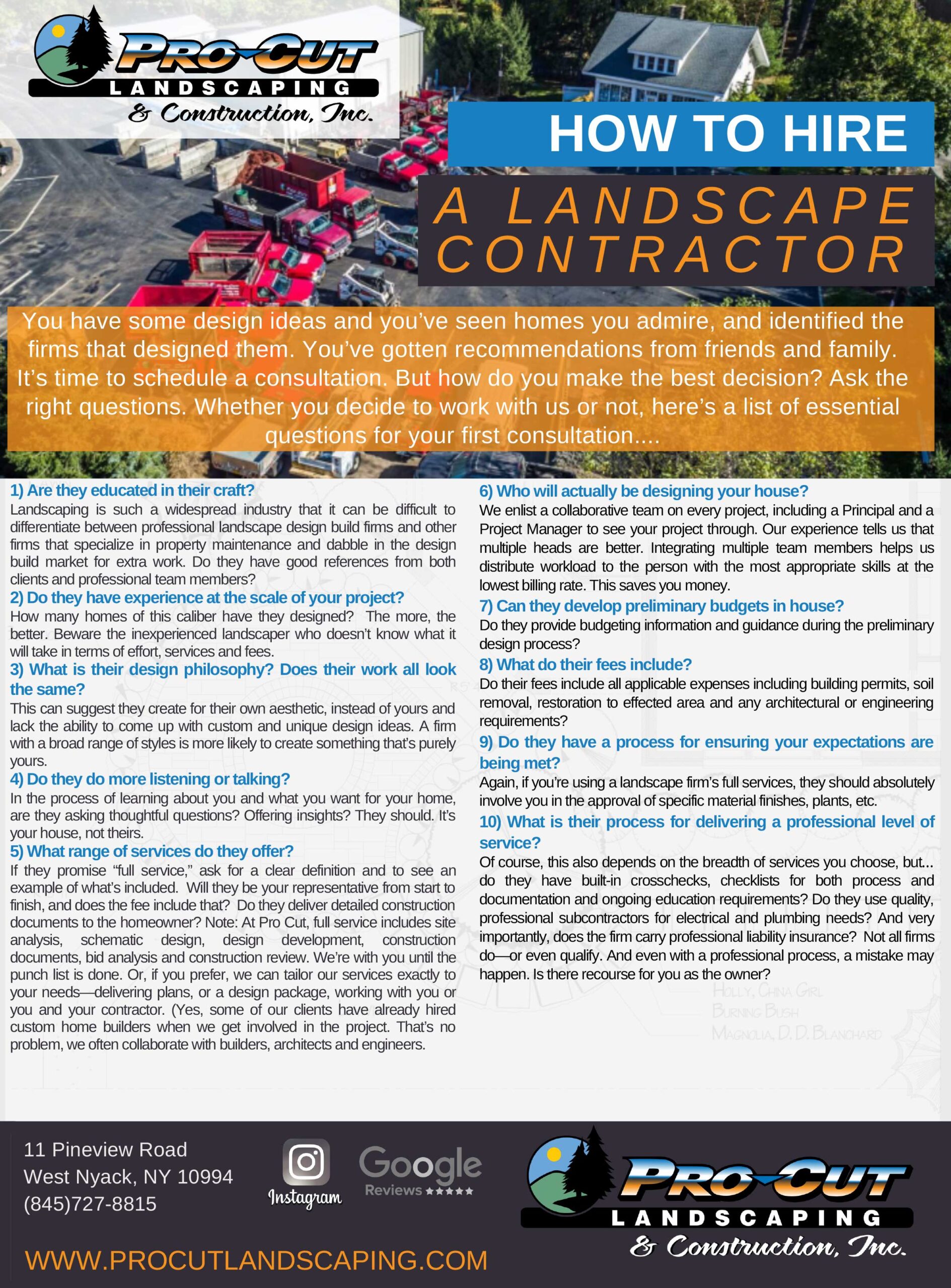 How to Hire A Landscape Contractor (PDF)